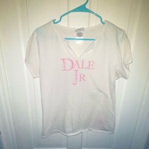 Vintage Dale Jr NASCAR white Tshirt Chase Authentics